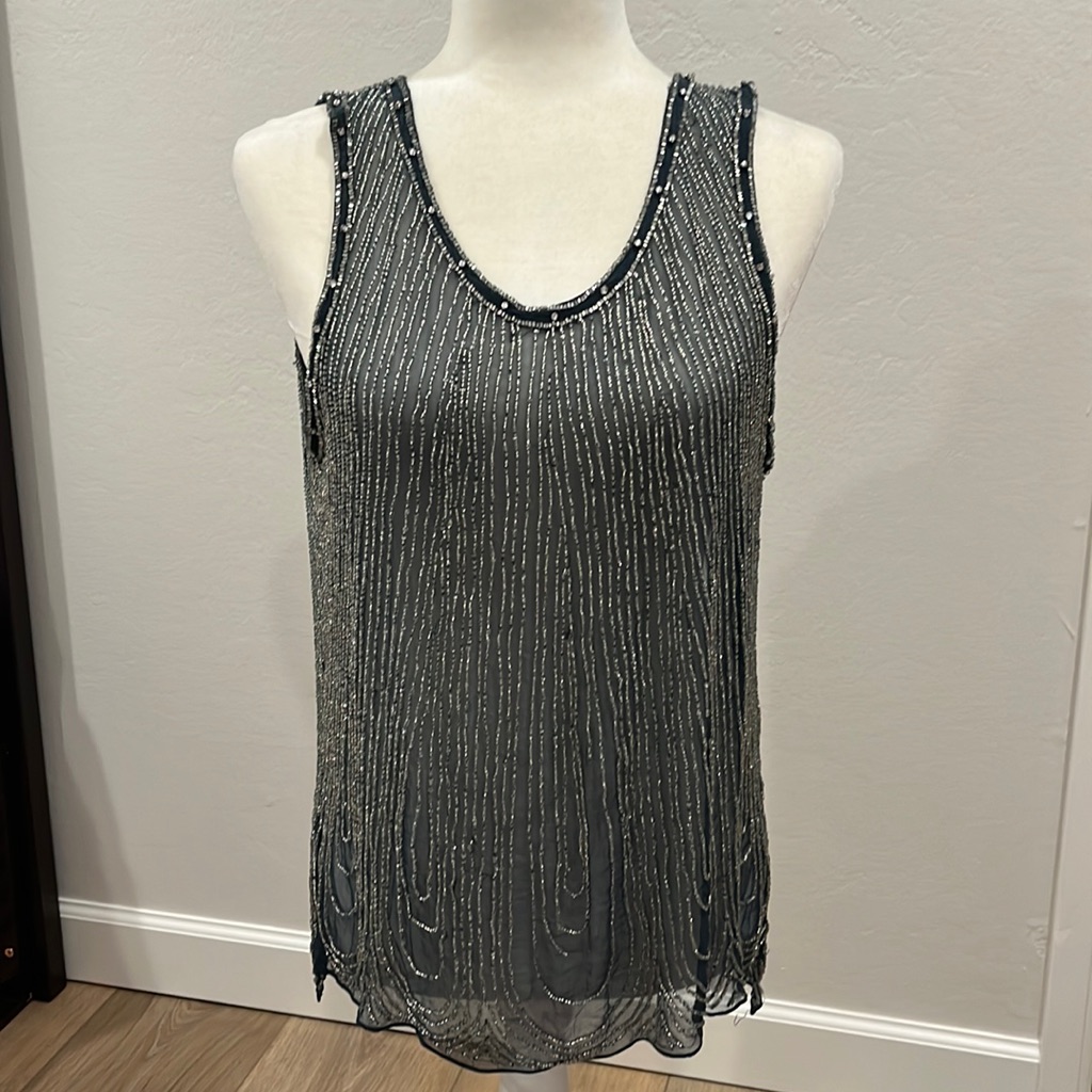 Parker Sheer Beaded Top